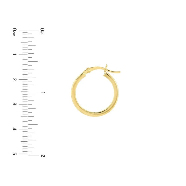 2 X 20mm Square Hoop Earrings