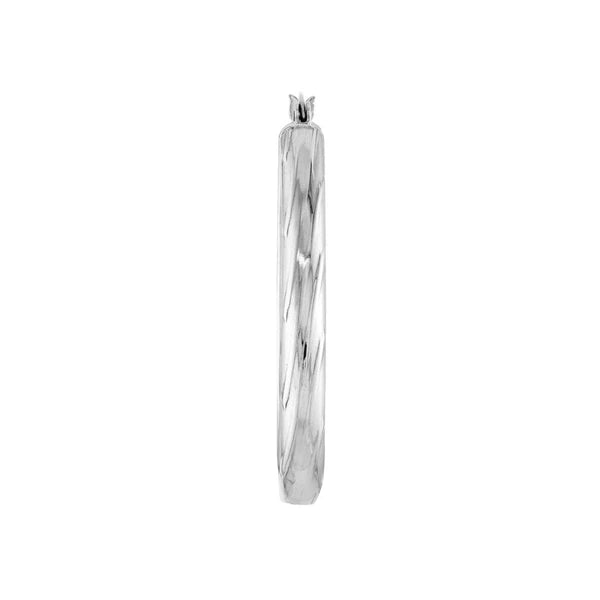 Semi-Twisted Teardrop Hoop Earrings