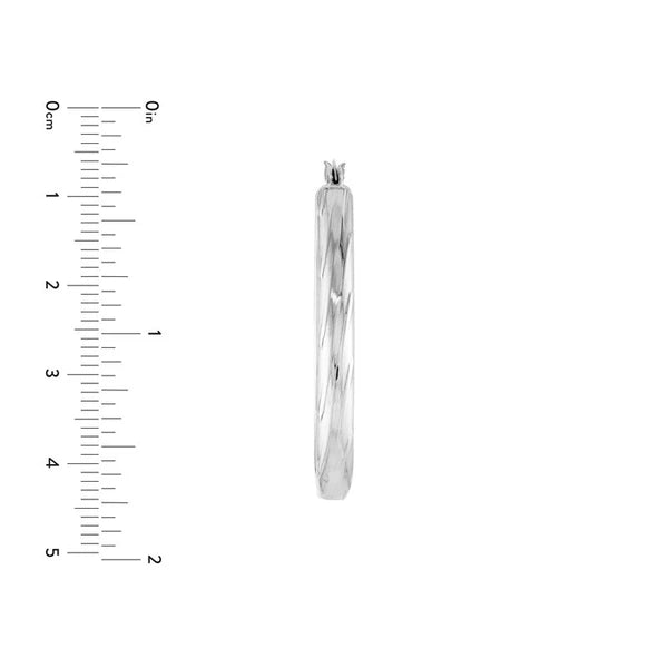 Semi-Twisted Teardrop Hoop Earrings