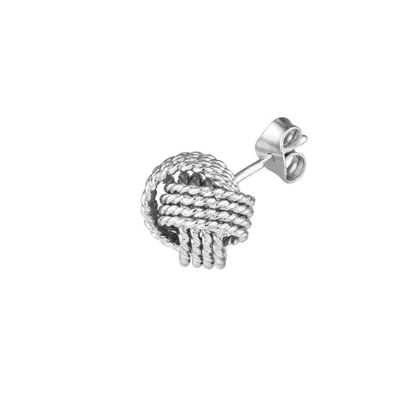 Small Twist-Edged Love Knot Earrings