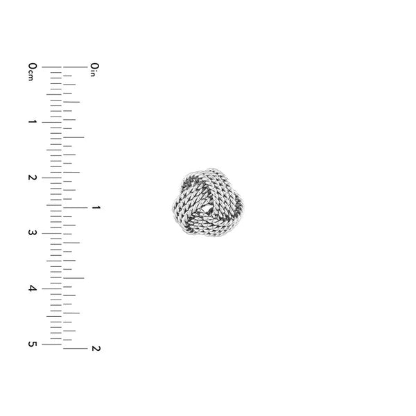 Twist-Edged Love Knot Earrings