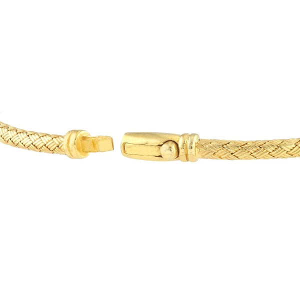 Diamond Trio Station Mesh Bangle