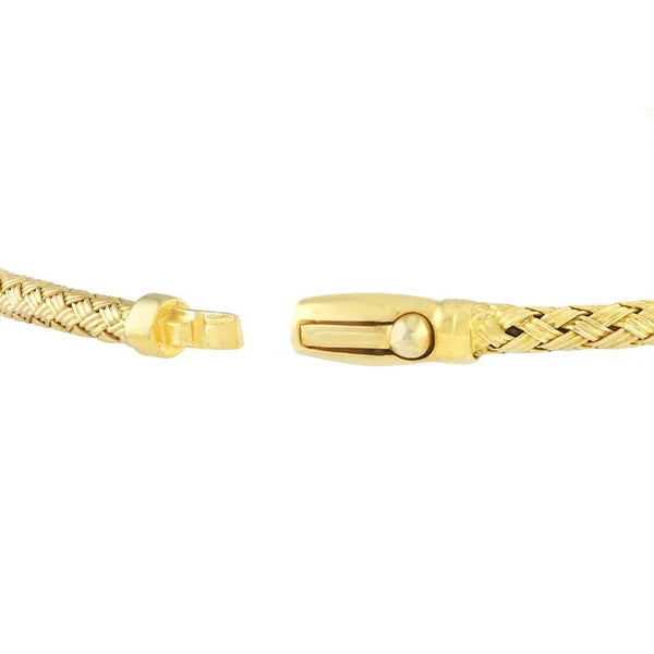 5-Diamond Yellow/White Mesh Bangle