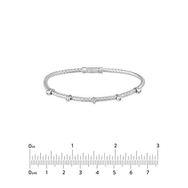 5-Diamond Mesh Bangle