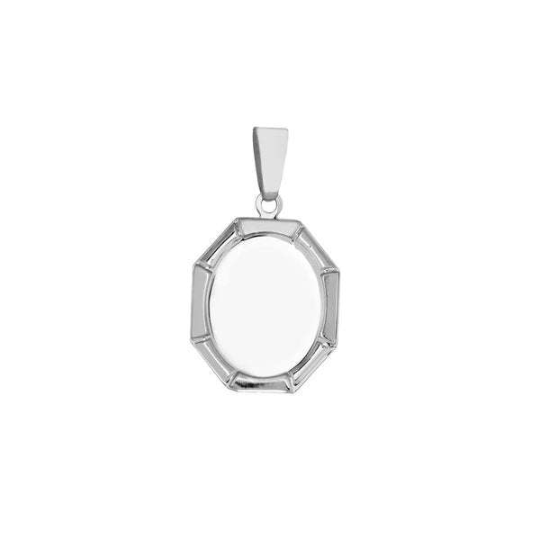 SS 8 Sided Angel Pendant