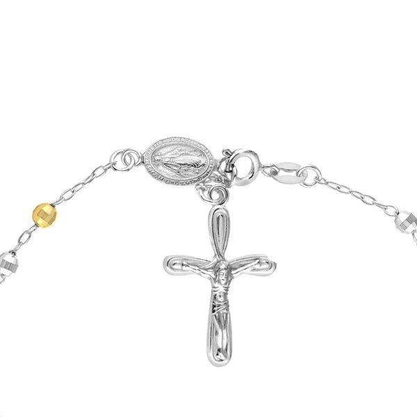 Tri-Colored Rosary with Virgin Mary Bracelet