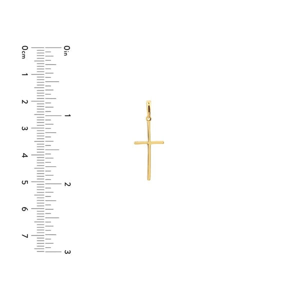 Polished Cross Pendant with Rounded Edges