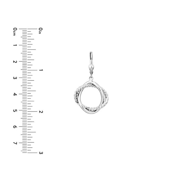 Plated Sterling Silver Intwined Oval Drop Earrings