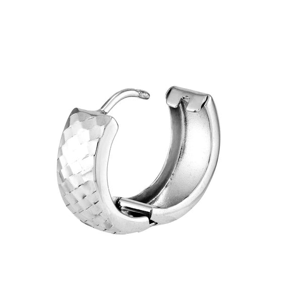Sterling Silver Diamond Cut Hoops