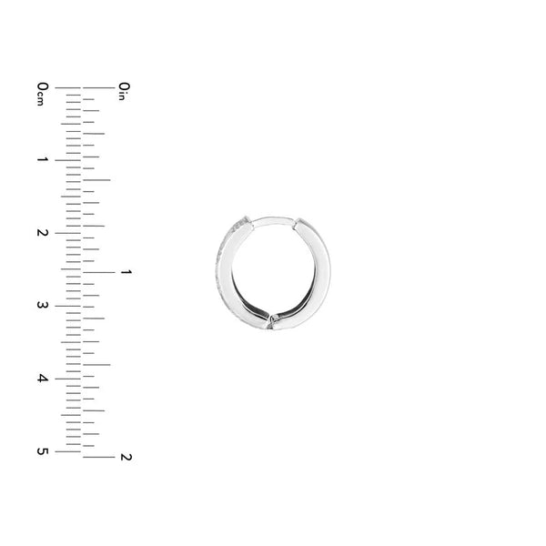 Sterling Silver Basketweave Pattern Hoop Earrings