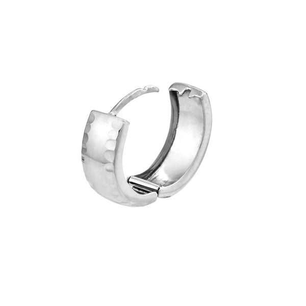 Sterling Silver Reflective Hoop Earrings