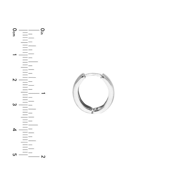 Sterling Silver Reflective Hoop Earrings