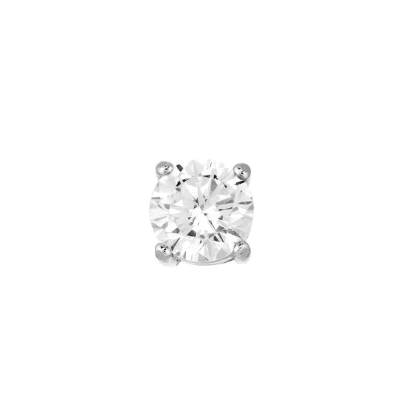 Sterling Silver 5mm Round CZ Stud Earrings on Post Back
