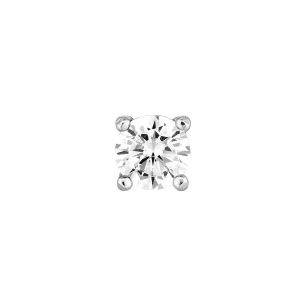 Sterling Silver 4mm Round CZ Stud Earrings on Post Back