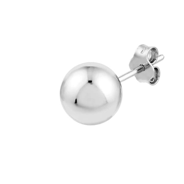 Sterling Silver 8mm Polished Ball Stud Earrings