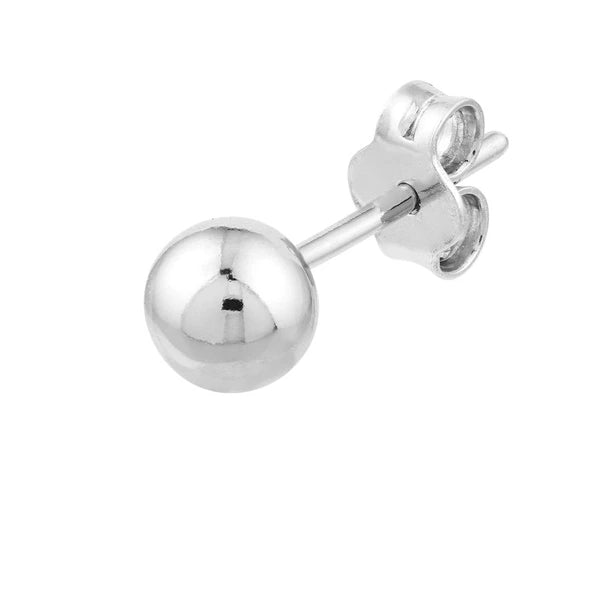 Sterling Silver 5mm Polished Ball Stud Earrings