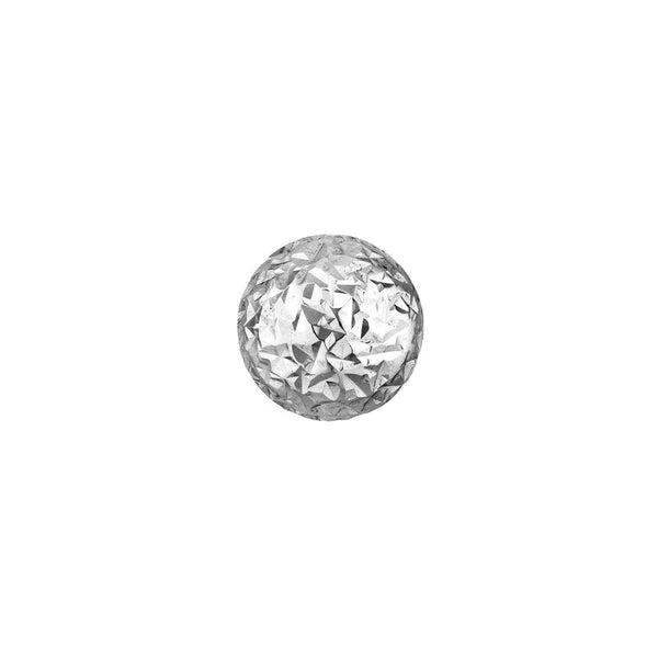 Sterling Silver 8mm Diamond-Cut Ball Stud Earrings