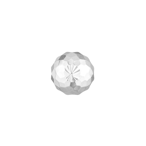 Sterling Silver 10mm Diamond-Cut Dome Stud Earrings
