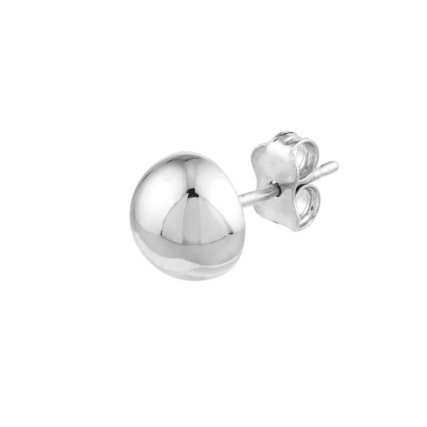 Sterling Silver 10mm Polished Dome Stud Earrings