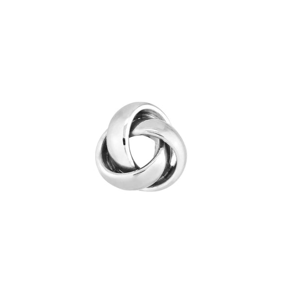 Sterling Silver Open 3 Loop Love Knot Post Earrings