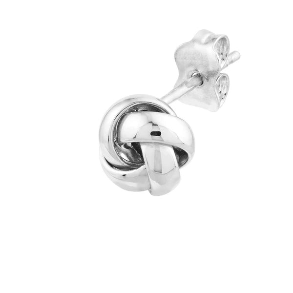 Sterling Silver 4 Loop Love Knot Post Earrings