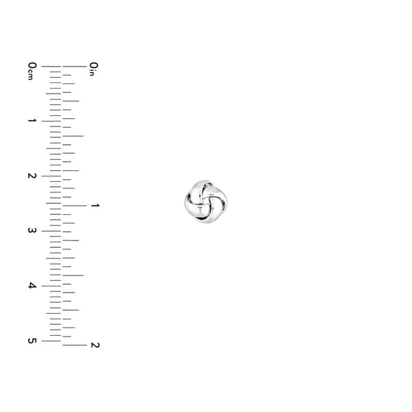 Sterling Silver 4 Loop Love Knot Post Earrings
