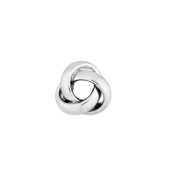 Sterling Silver Closed 3 Loop Love Knot Post Ear
