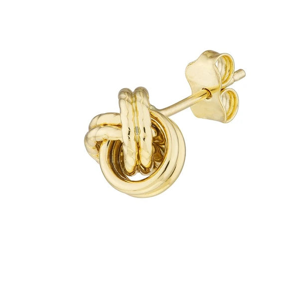 3 Loop Texutred Love Knot Earrings