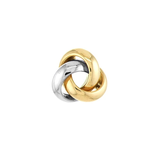 Two-tone 3 Loop Love Knot Earrings