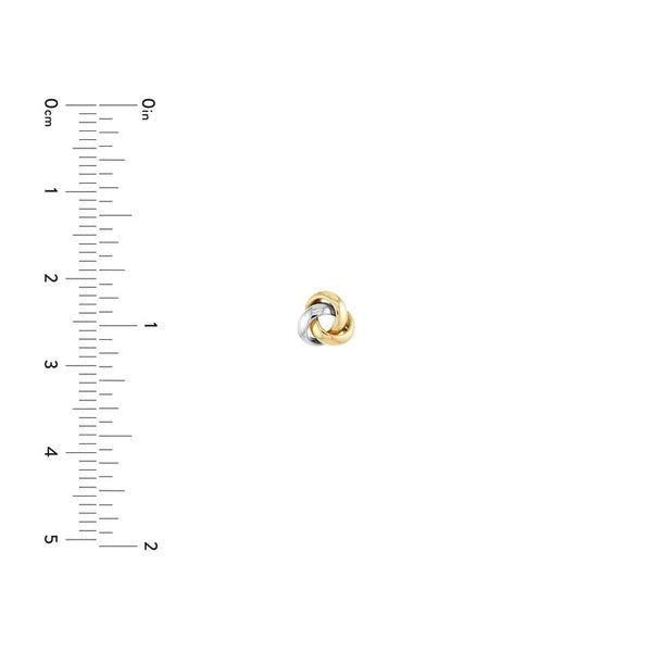 Two-tone 3 Loop Love Knot Earrings