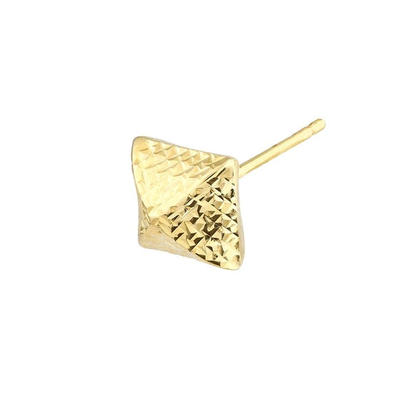Textured Pyramid Stud Earrings on Post Back