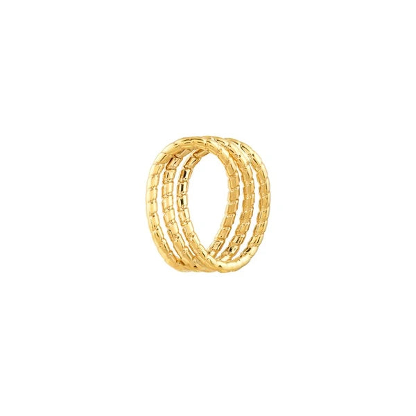 Triple Curved Circle Stud Earrings