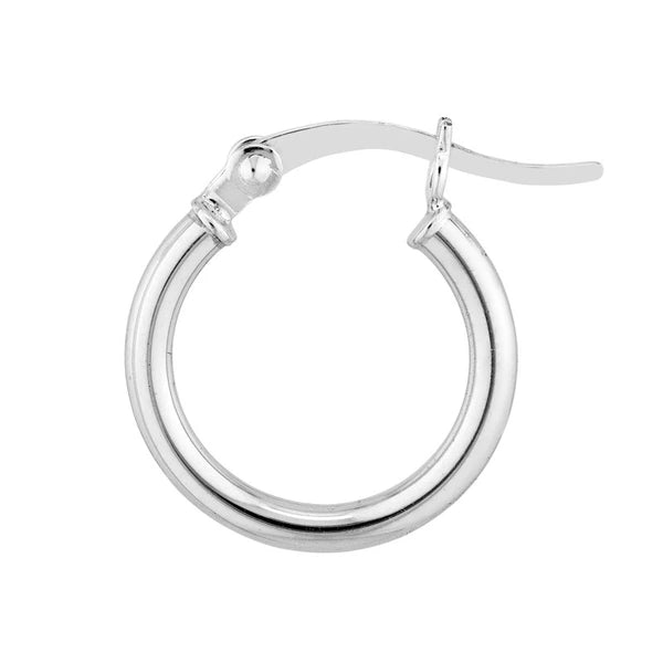 Sterling Silver 2mm x 15mm Polished Hoop Earrings