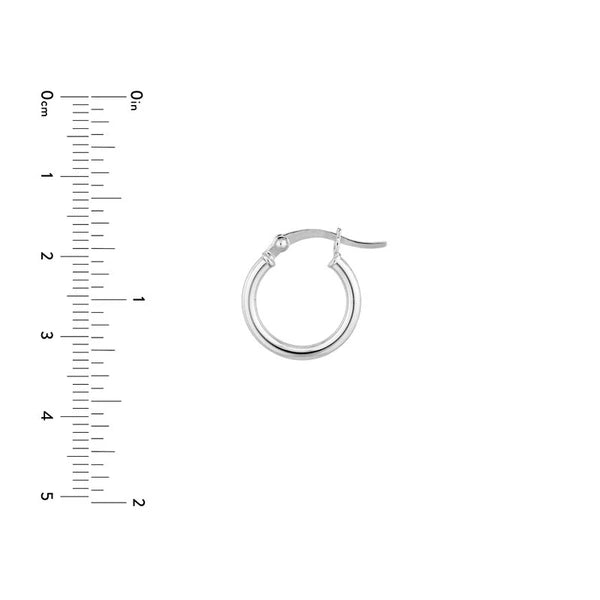 Sterling Silver 2mm x 15mm Polished Hoop Earrings