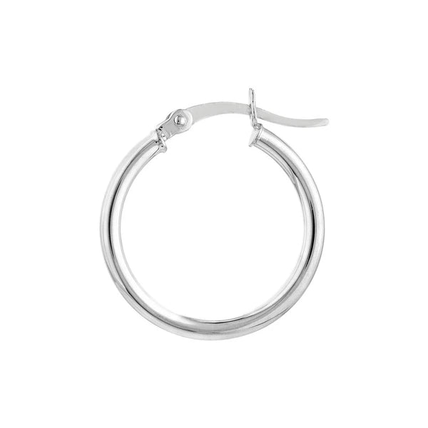 Sterling Silver 2mm x 20mm Polished Hoop Earrings