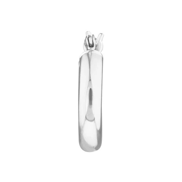Sterling Silver 3mm x 15mm Polished Hoop Earrings