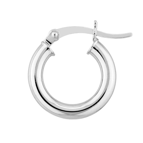 Sterling Silver 3mm x 15mm Polished Hoop Earrings