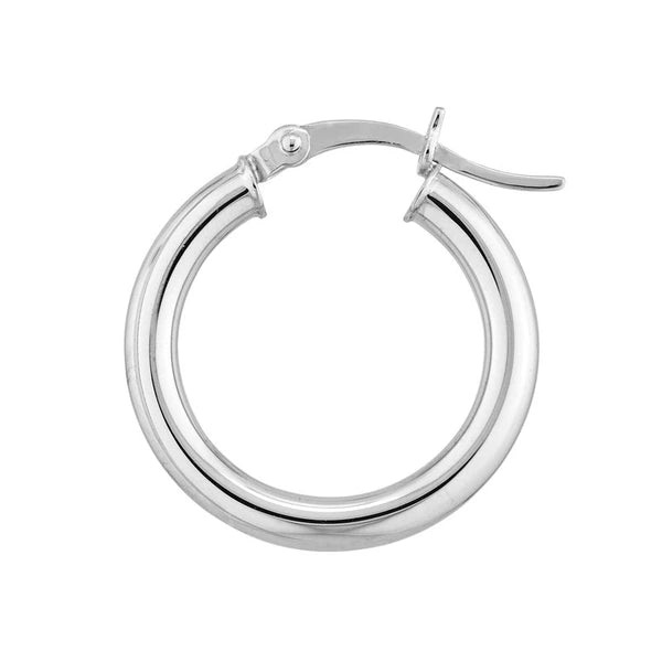 Sterling Silver 3mm x 20mm Polished Hoop Earrings