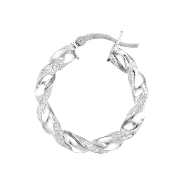 25mm Satin Twist Hoops
