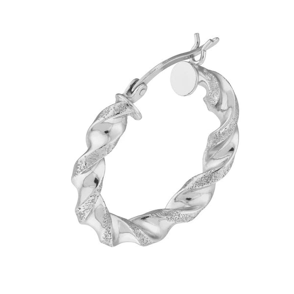 25mm Satin Twist Hoops