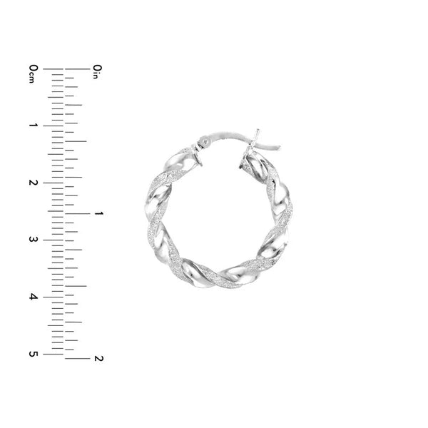 25mm Satin Twist Hoops