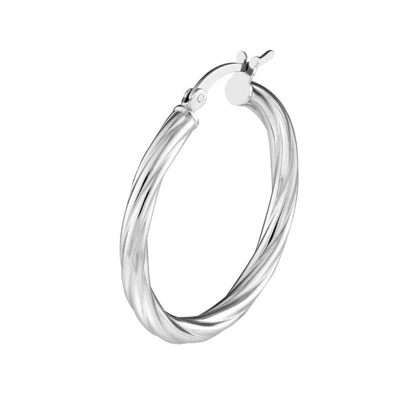 30mm High Polished Basic Twist Hoops
