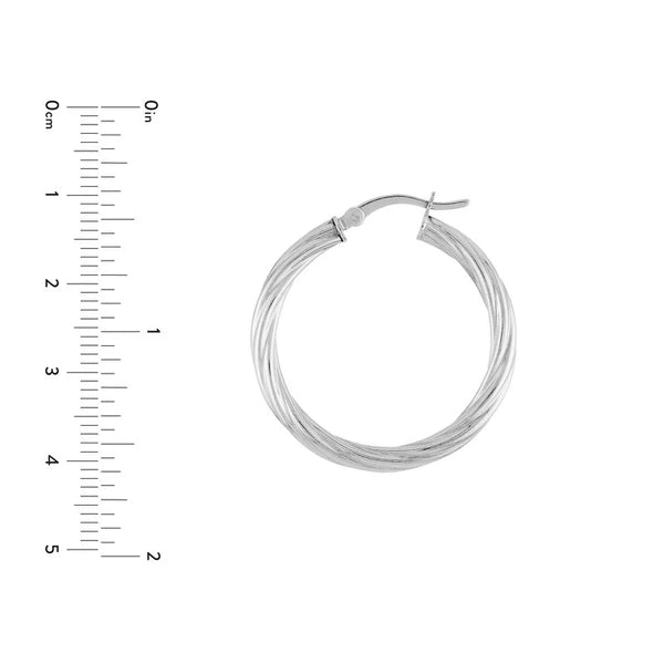 30mm High Polished Basic Twist Hoops