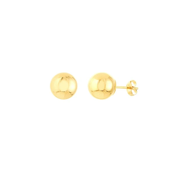 8mm Polished Ball Stud Earrings