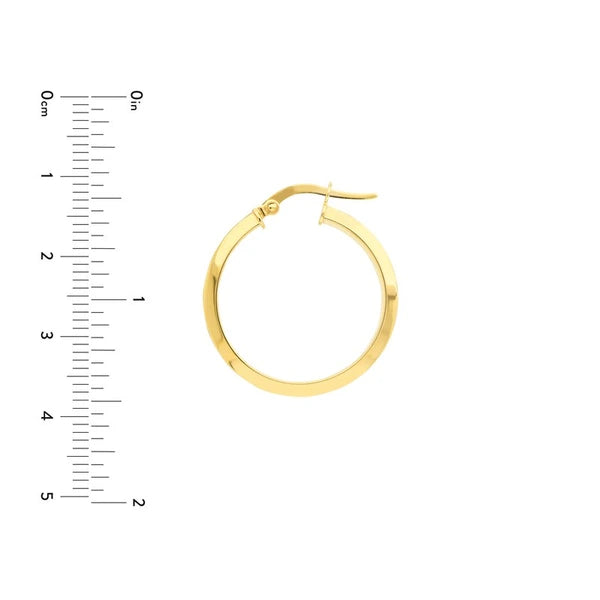 3mm x 20mm Sparkle Hoop Earrings
