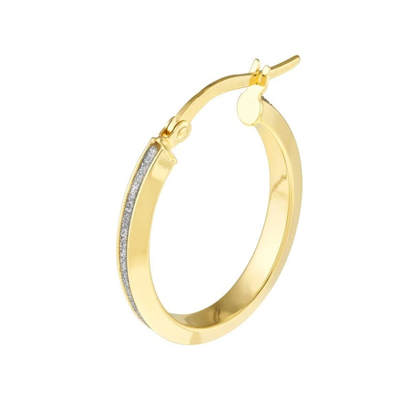 Oval Sparkle Hoop Earrings