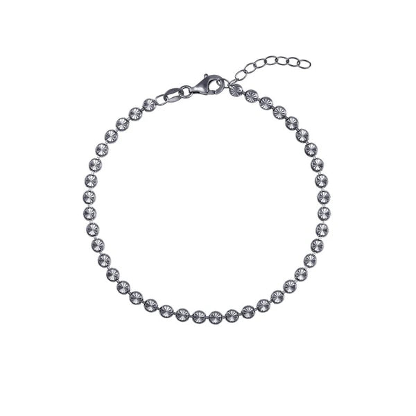 SS 3.5mm D/C Bead Adjustable Bracelet