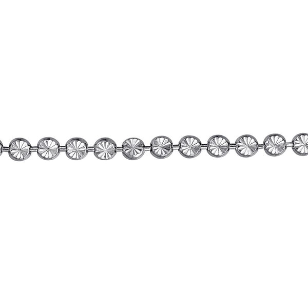 SS 3.5mm D/C Bead Adjustable Bracelet