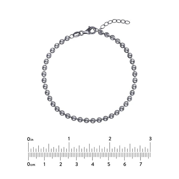 SS 3.5mm D/C Bead Adjustable Bracelet