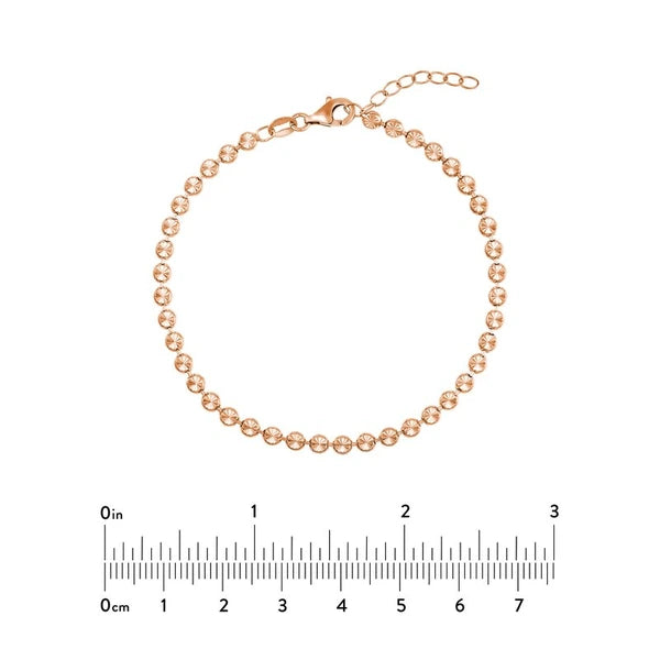 SS 3.5mm D/C Bead Adjustable Bracelet
